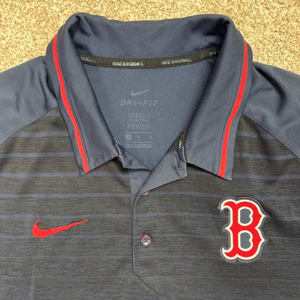 Nike Men's Navy and Red Boston Red Sox Dri-FIT Polo